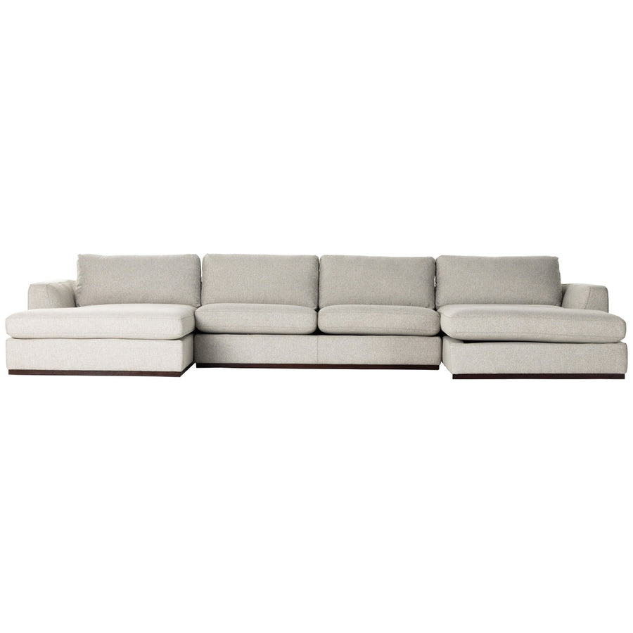 Four Hands Centrale Colt 3-Piece U Sectional - Aldred Silver