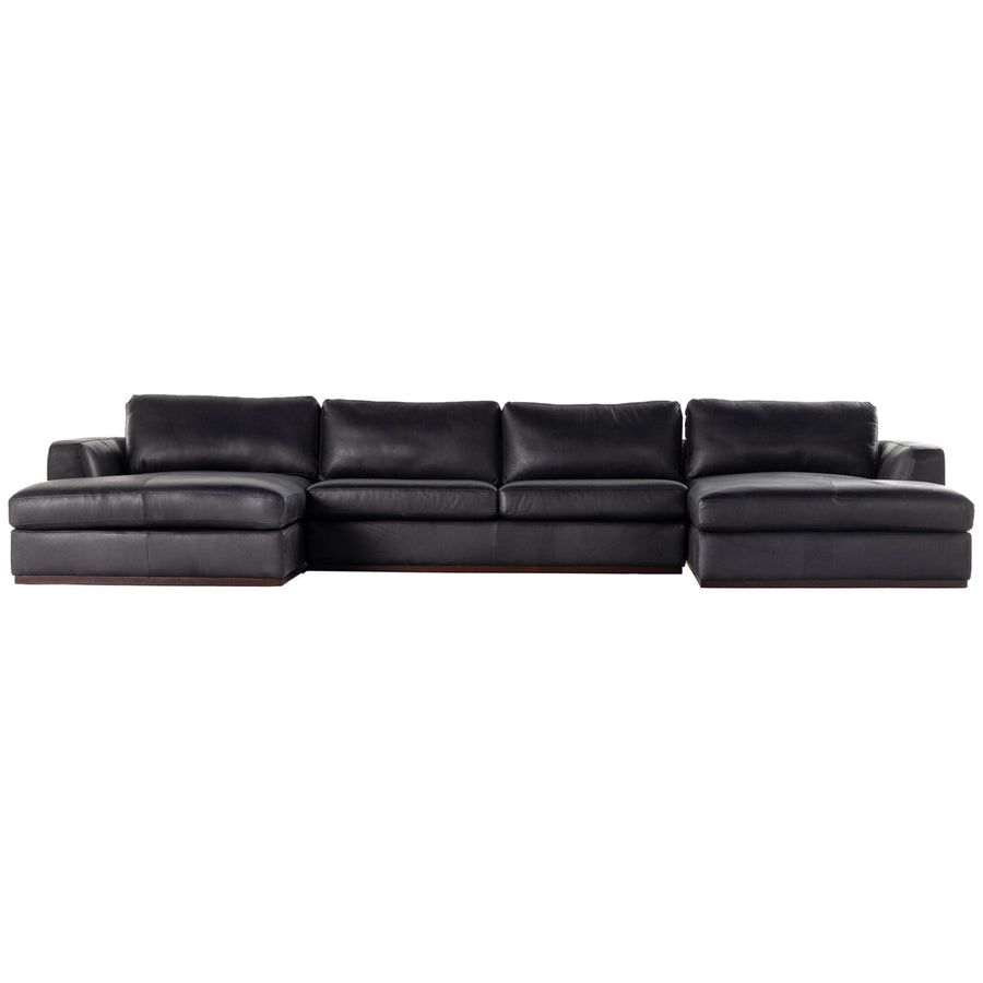 Four Hands Centrale Colt 3-Piece U Sectional - Heirloom Black