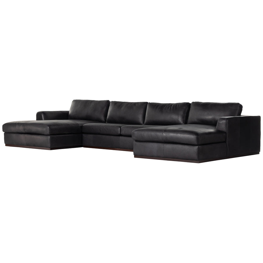 Four Hands Centrale Colt 3-Piece U Sectional - Heirloom Black