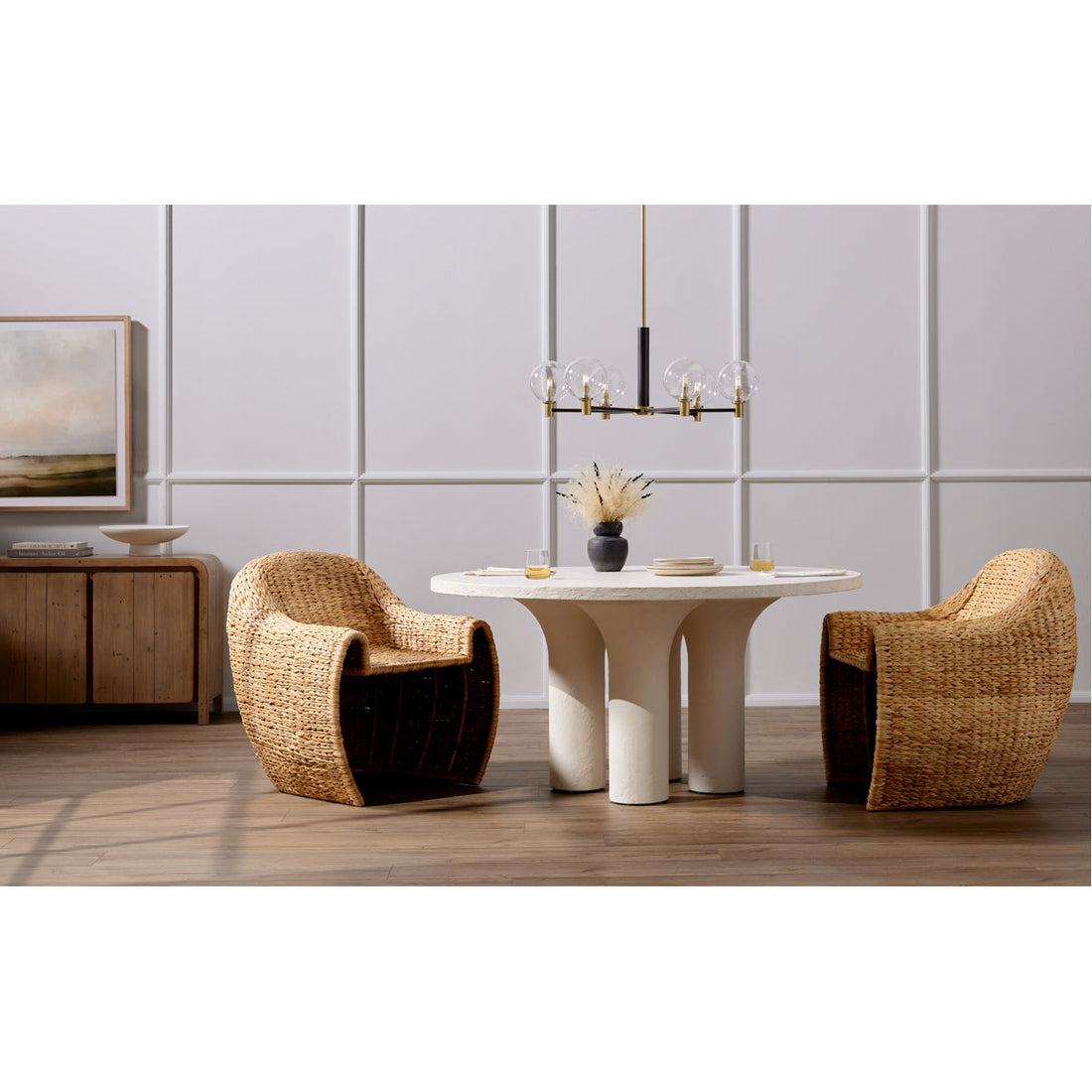 Four Hands Constantine Parra Round Dining Table - Plaster Molded