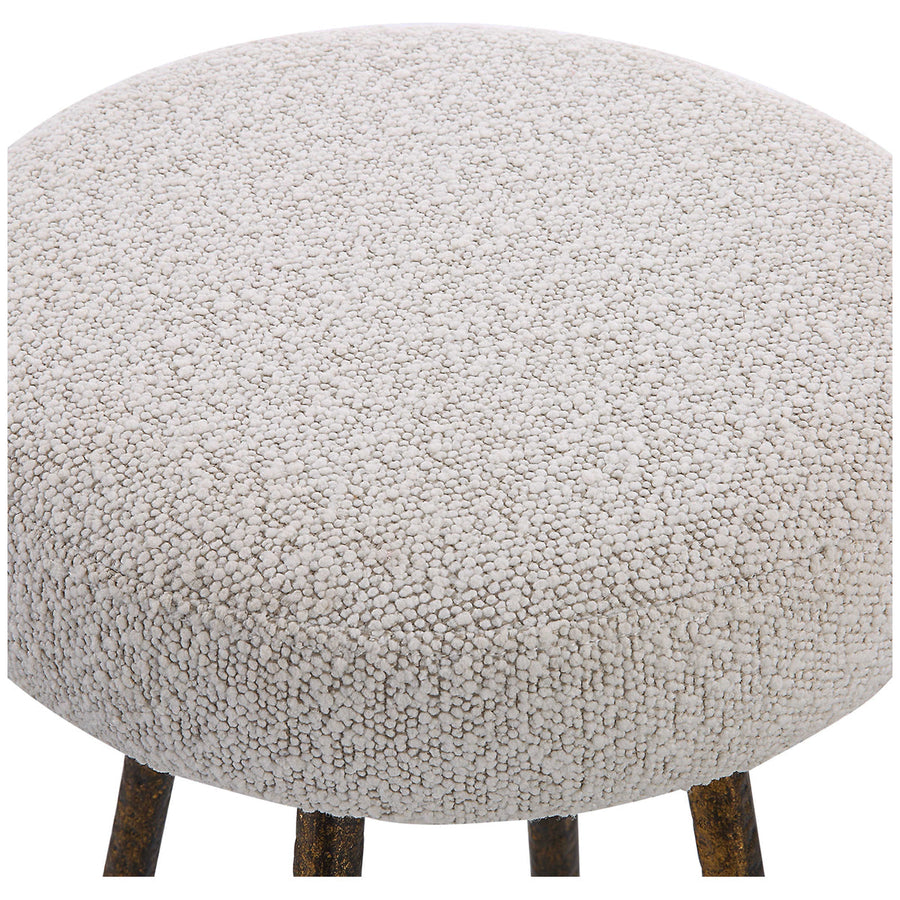 Uttermost Braven White Fabric Counter Stool