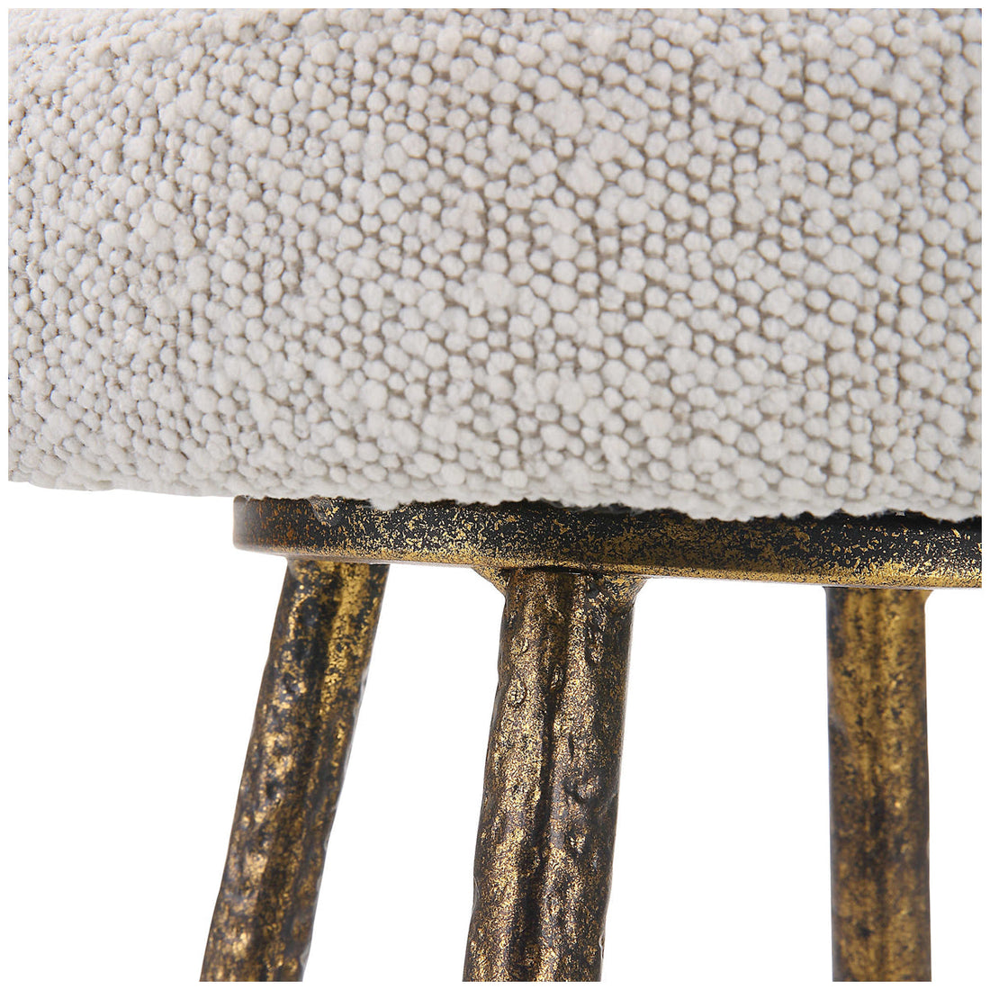 Uttermost Braven White Fabric Counter Stool