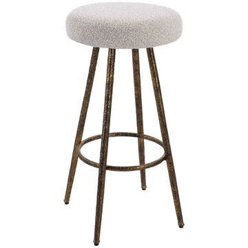 Uttermost Braven White Fabric Counter Stool