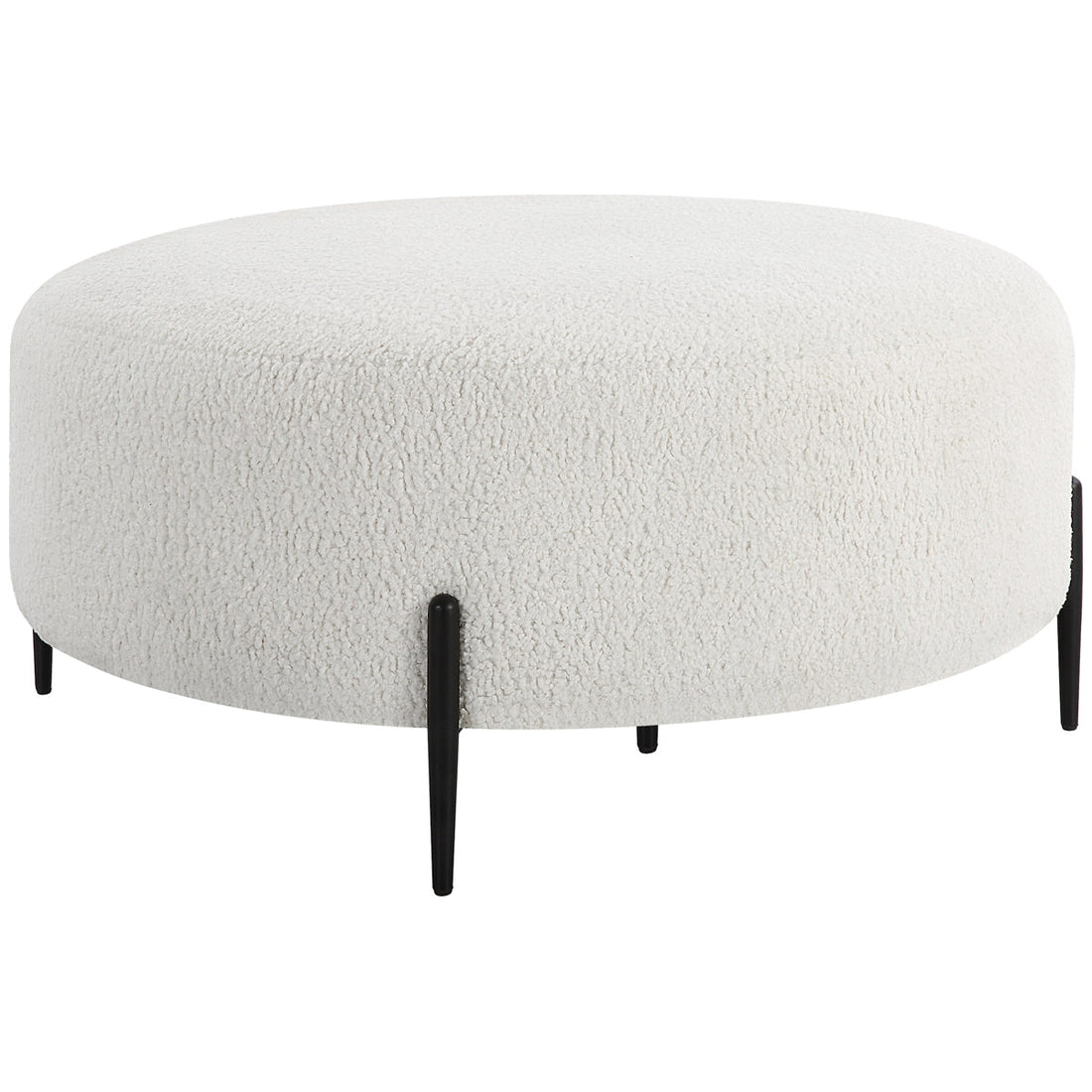 Uttermost Arles Large Plush White Ottoman