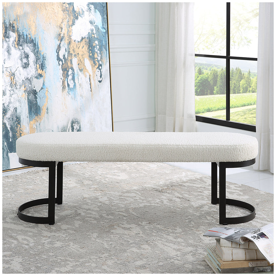 Uttermost Infinity Black Bench