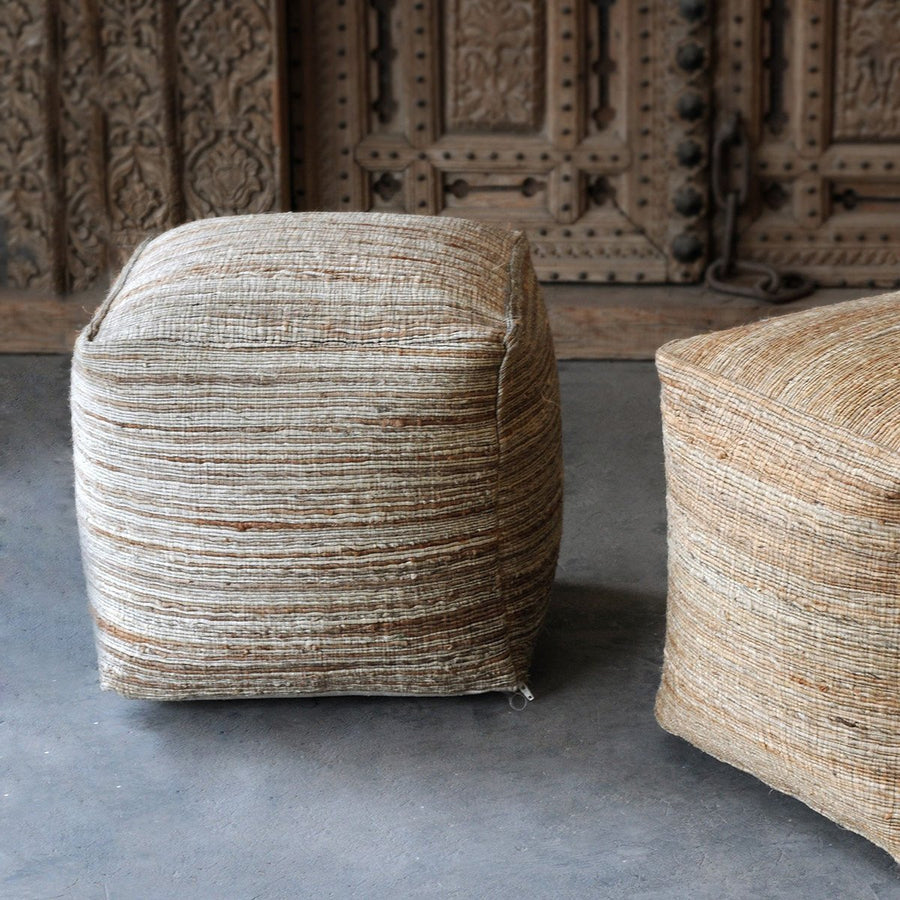 Uttermost Shiro Hemp Pouf