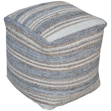 Uttermost Mesick Handwoven Gray Pouf