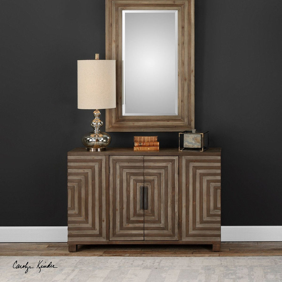 Uttermost Layton Geometric Console Cabinet