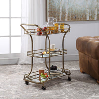 Uttermost Stassi Gold Serving Cart