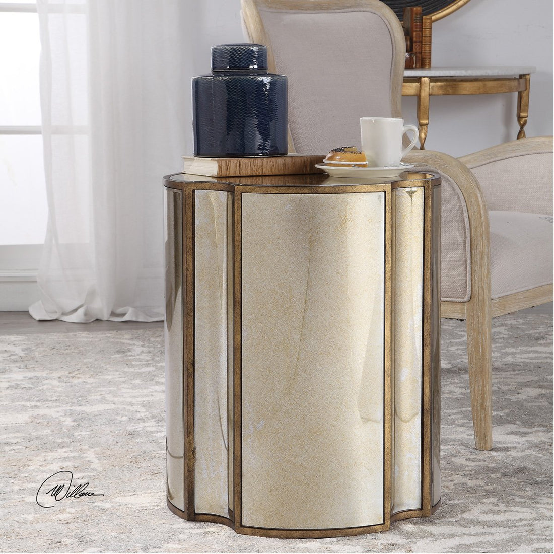 Uttermost Harlow Mirrored Accent Table