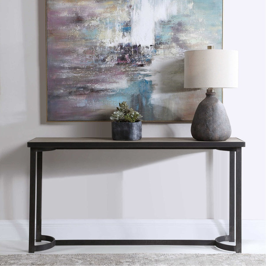 Uttermost Basuto Steel Console Table