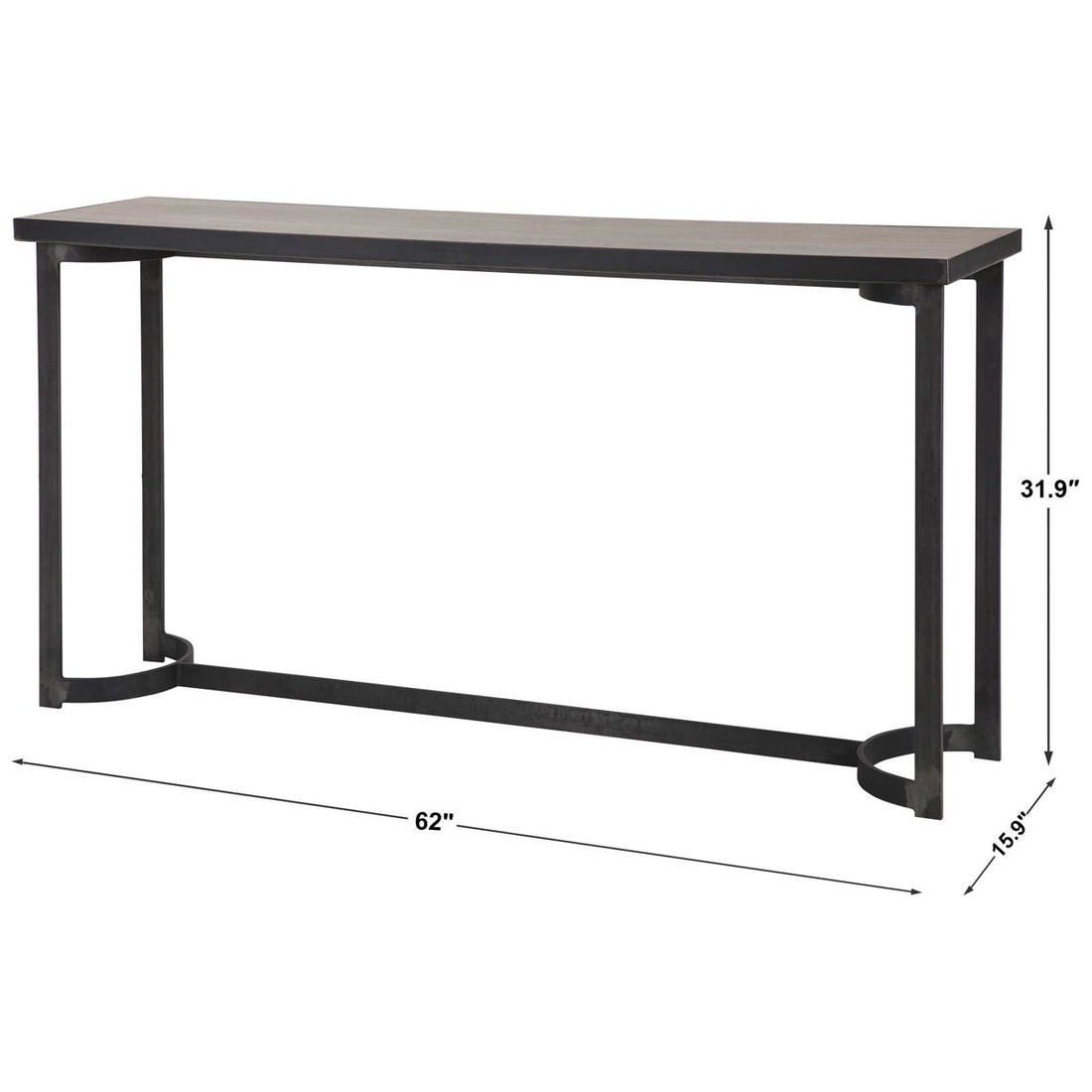 Uttermost Basuto Steel Console Table