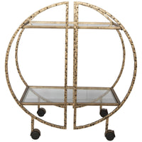 Uttermost Zelina Gold Bar Cart