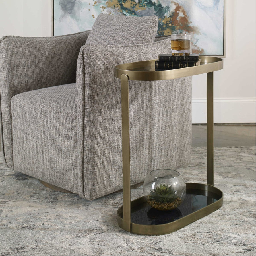 Uttermost Adia Antique Gold Accent Table