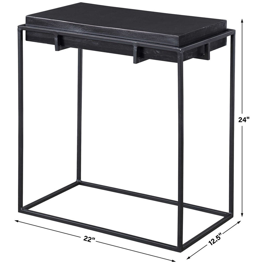 Uttermost Telone Modern Black Side Table