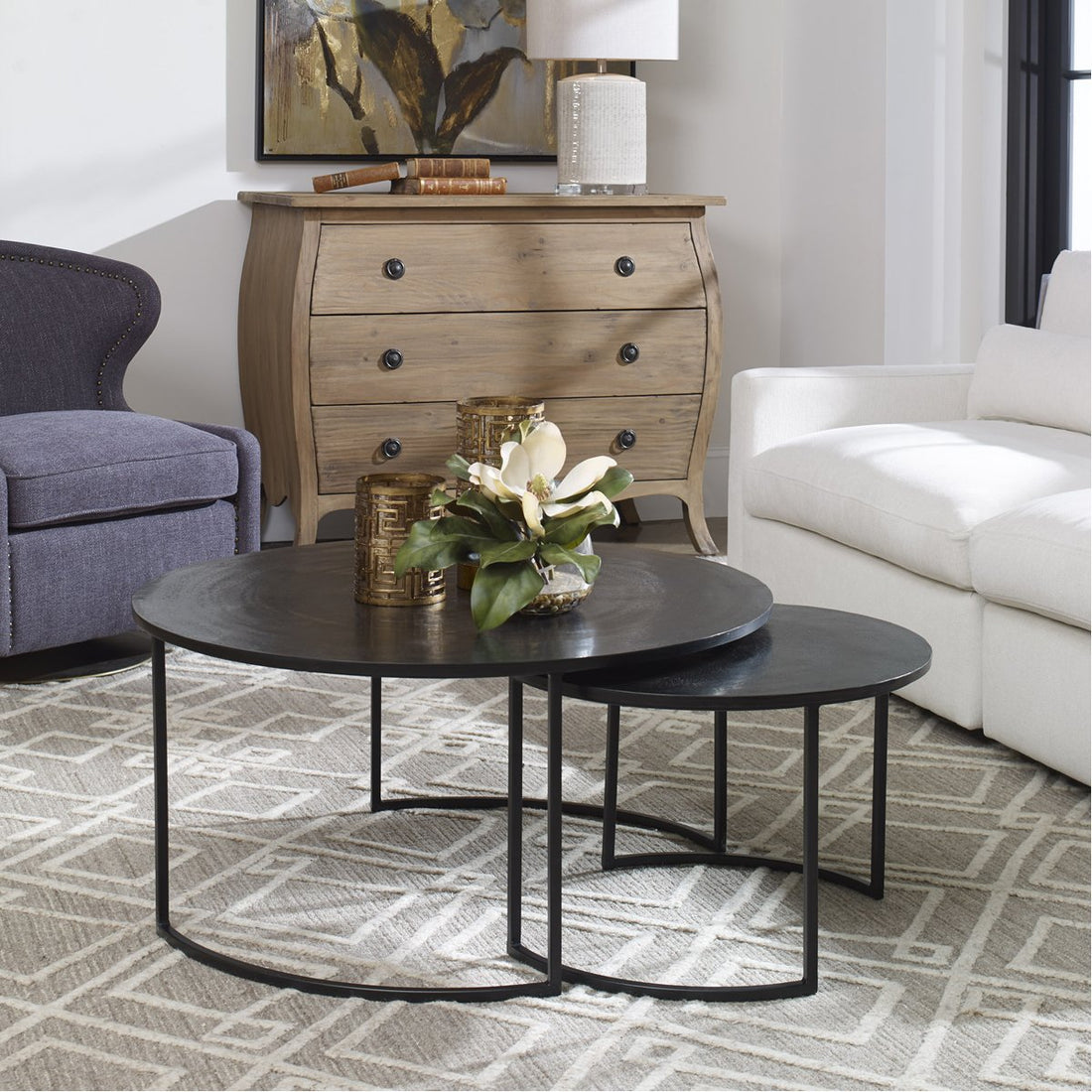 Uttermost Barnette Modern Nesting Coffee Tables, 2-Piece Set