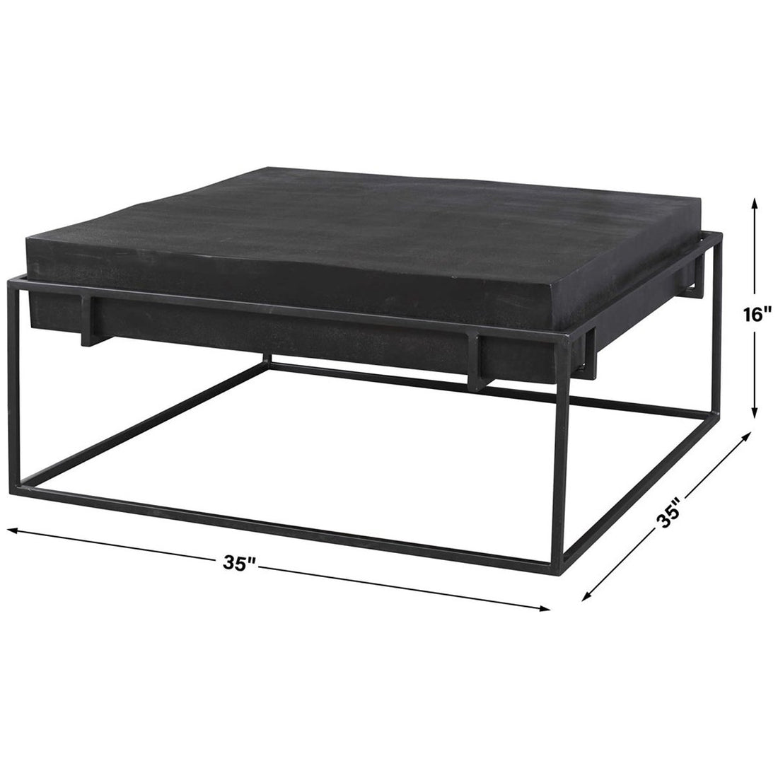 Uttermost Telone Modern Black Coffee Table