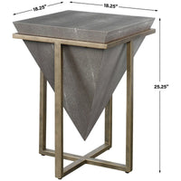 Uttermost Bertrand Shagreen Accent Table