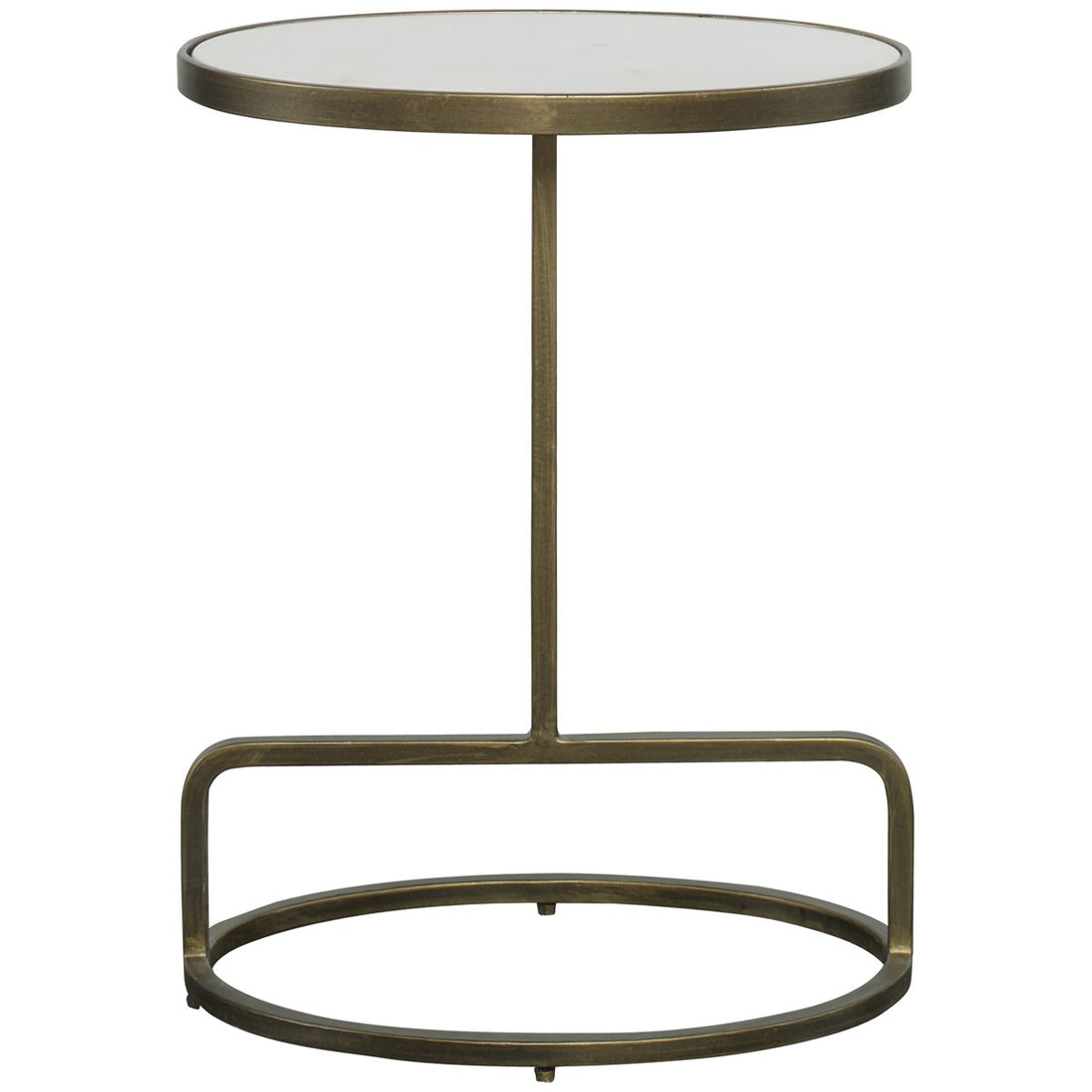 Uttermost Jessenia White Marble Accent Table