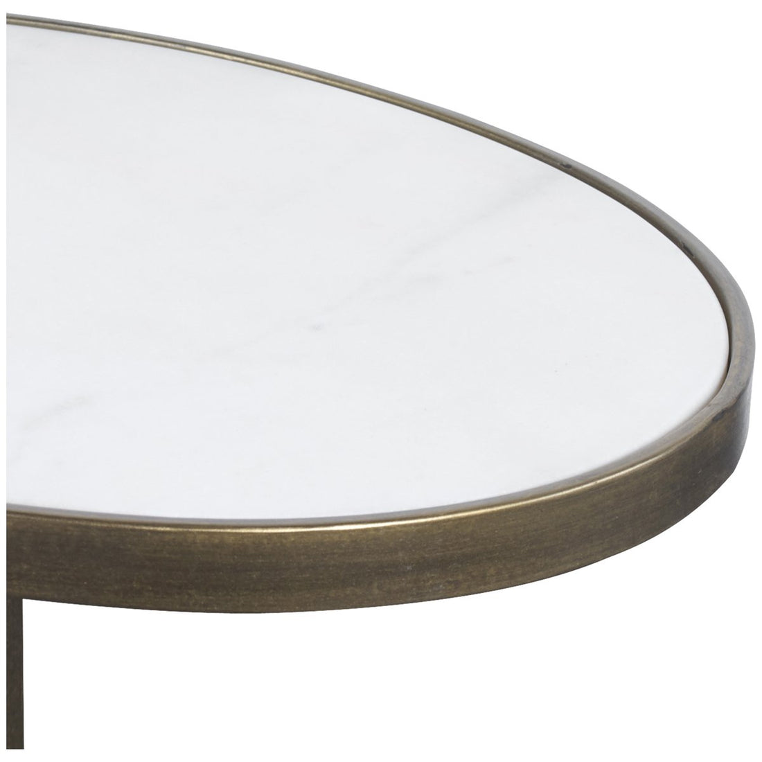 Uttermost Jessenia White Marble Accent Table