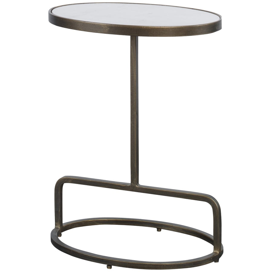 Uttermost Jessenia White Marble Accent Table