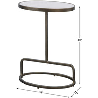 Uttermost Jessenia White Marble Accent Table