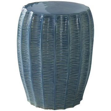 Uttermost Harbor Aque Blue Garden Stool