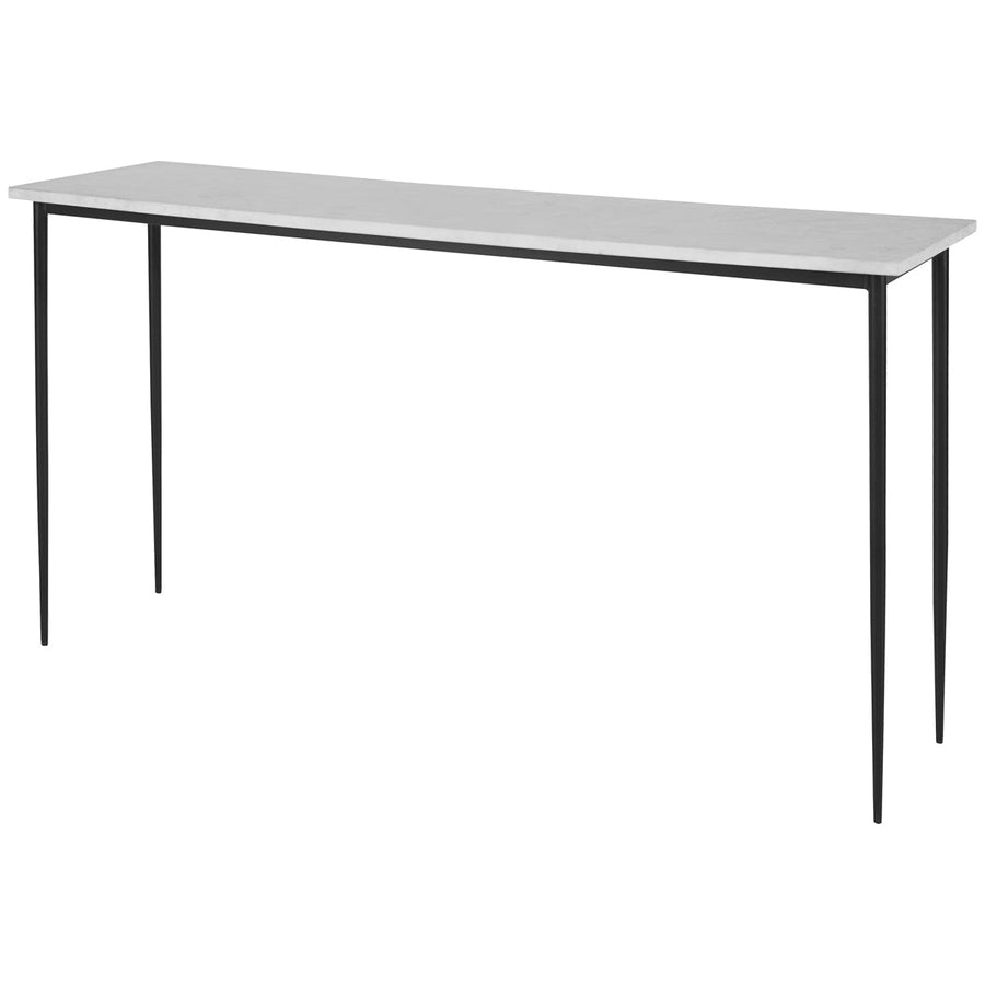 Uttermost Nightfall White Marble Console Table