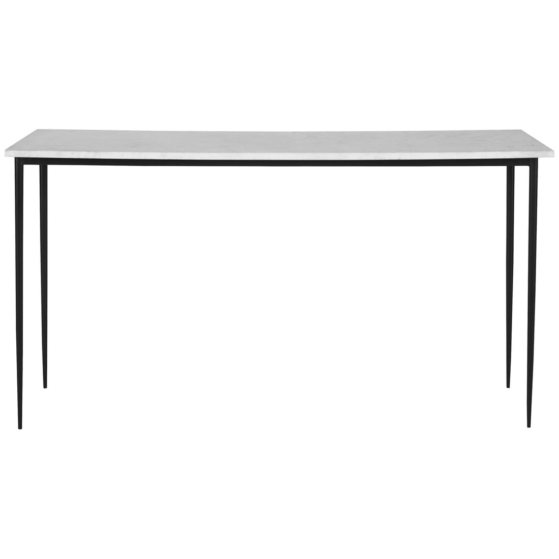 Uttermost Nightfall White Marble Console Table