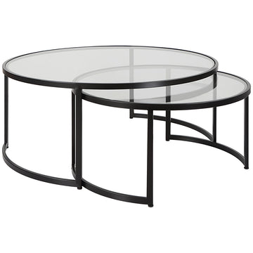 Uttermost Rhea Black Nesting Coffee Tables, 2-Piece Set