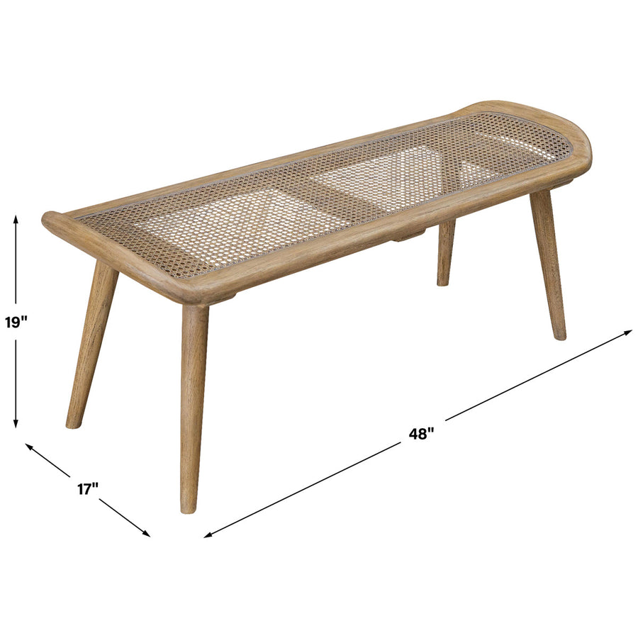 Uttermost Arne Woven Rattan Bench