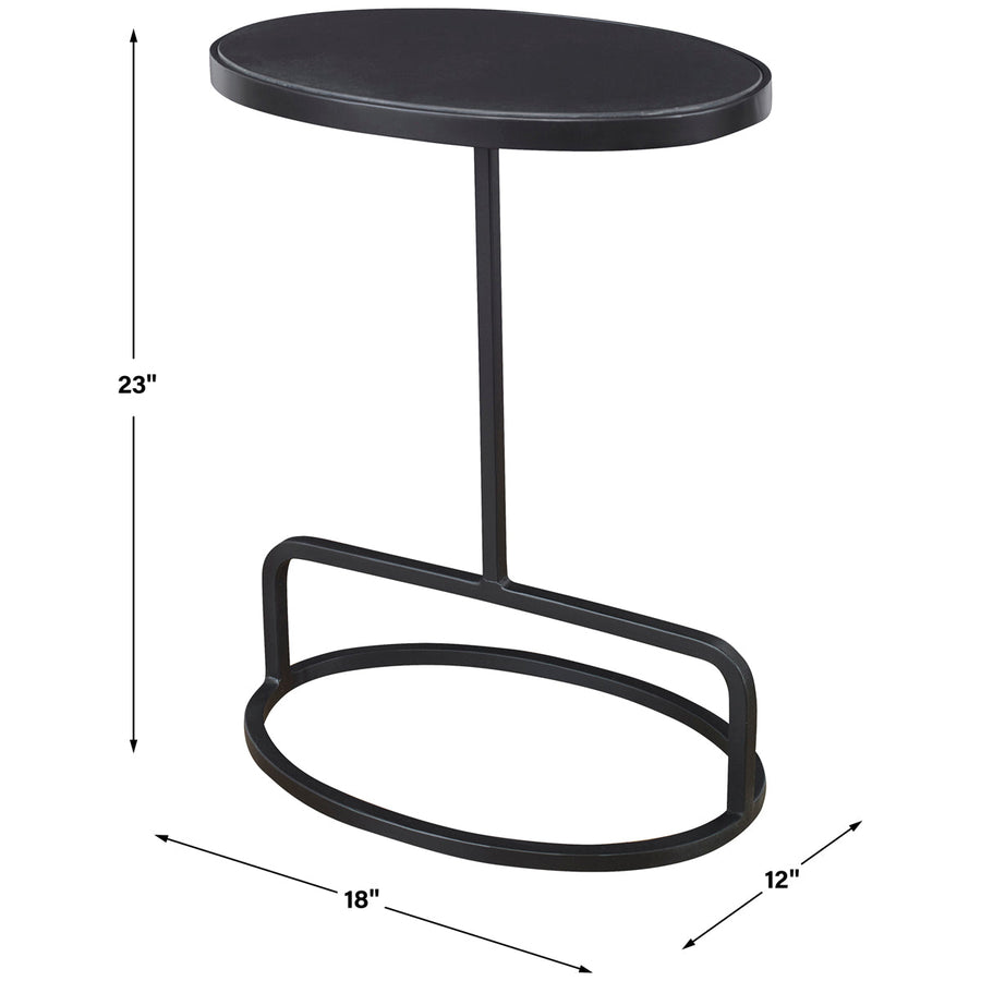 Uttermost Jessenia Black Marble Accent Table