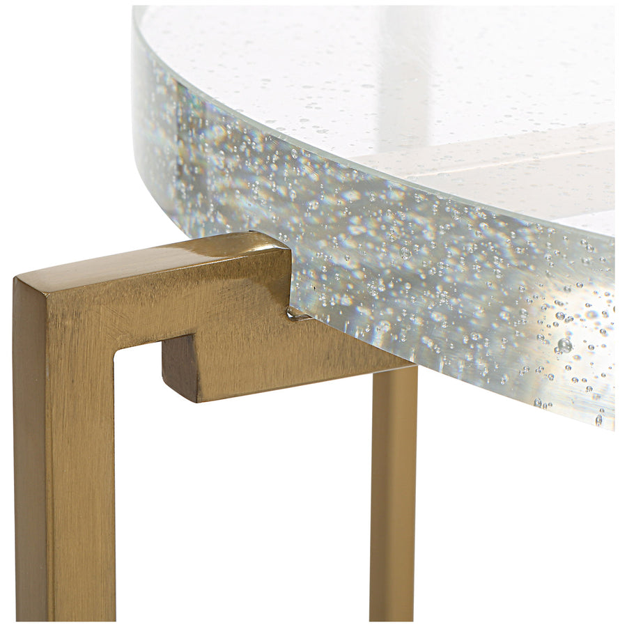 Uttermost Star-Crossed Glass Accent Table