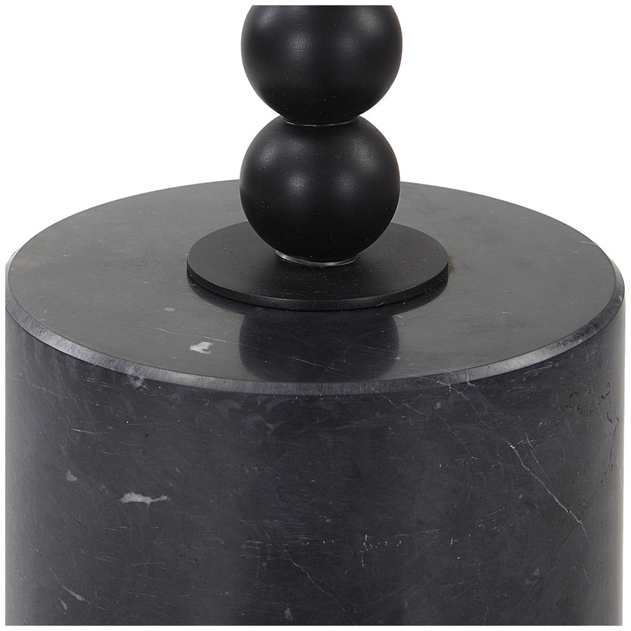 Uttermost Bead Black Marble Drink Table