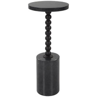 Uttermost Bead Black Marble Drink Table