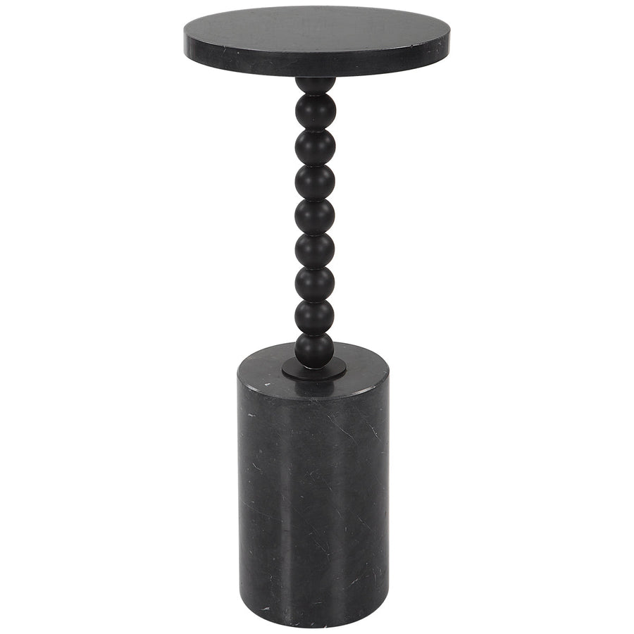 Uttermost Bead Black Marble Drink Table