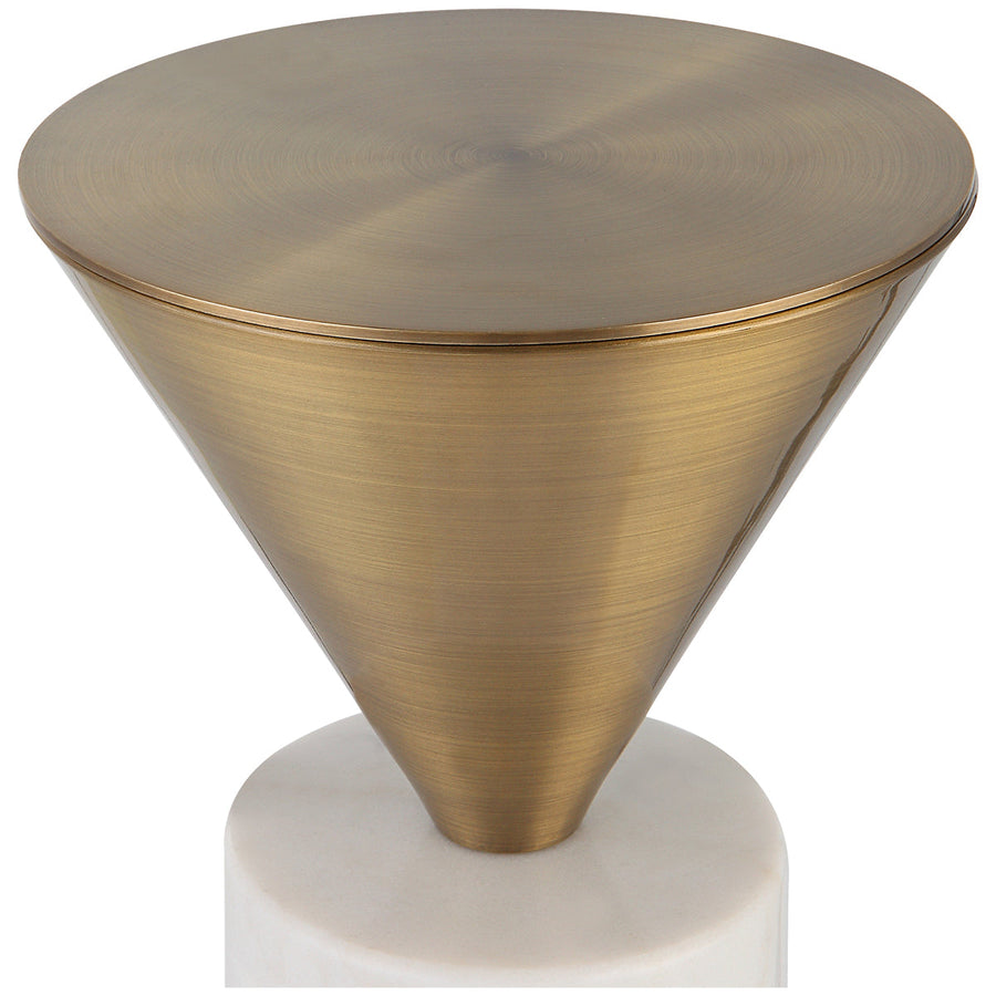 Uttermost Top Hat Brass Drink Table