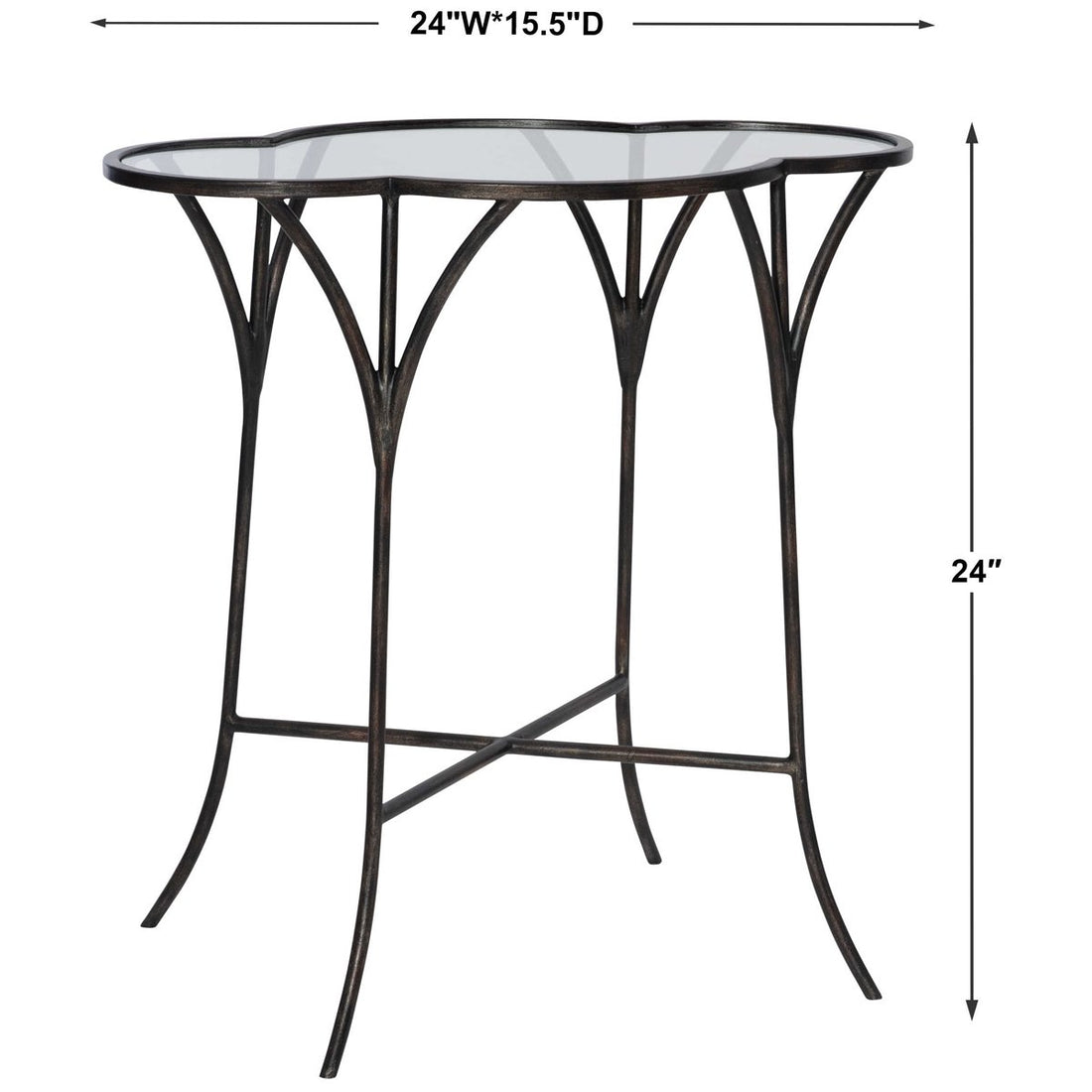 Uttermost Adhira Glass Accent Table