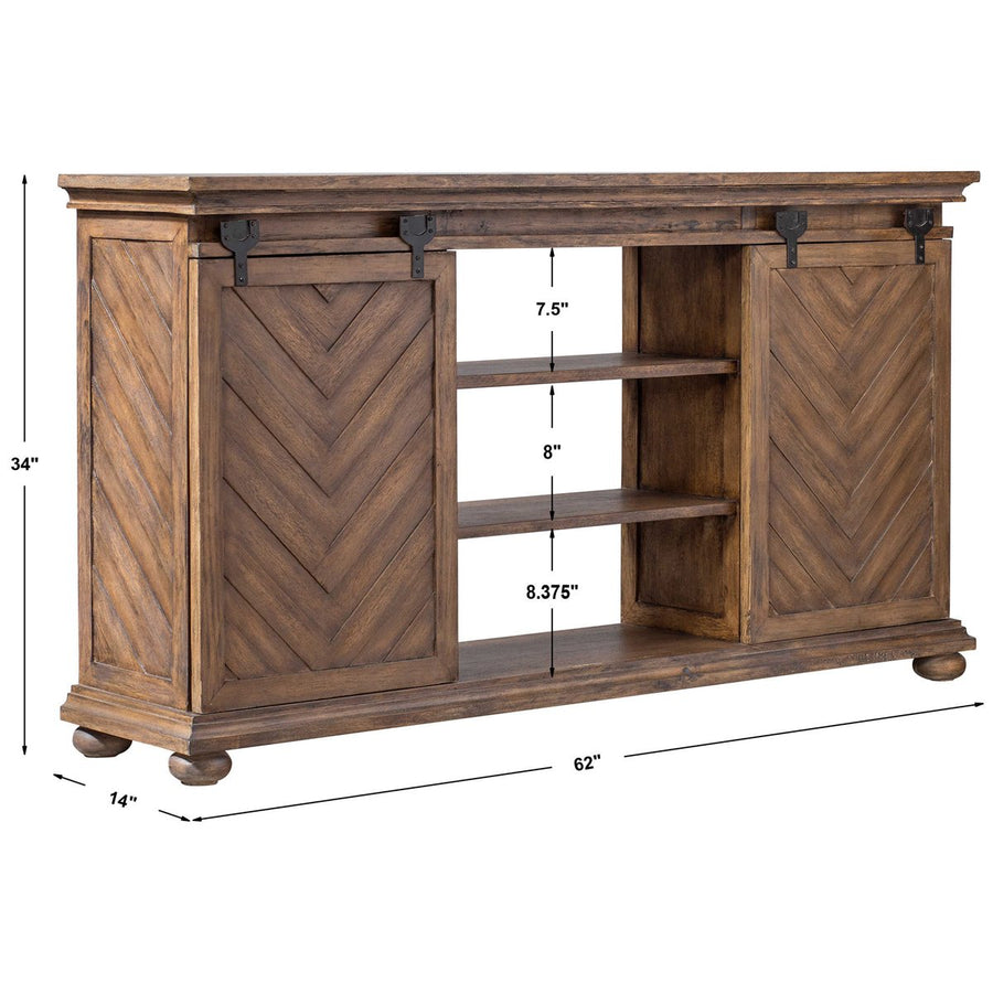 Uttermost Primalia Barn Door Media Console