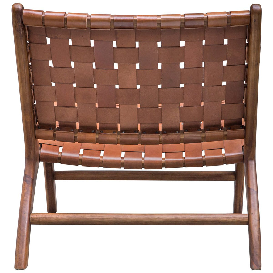 Uttermost Plait Woven Leather Accent Chair