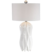 Uttermost Malena Glossy White Table Lamp