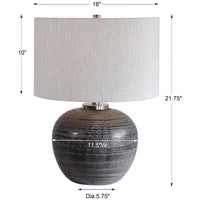 Uttermost Mikkel Charcoal Table Lamp