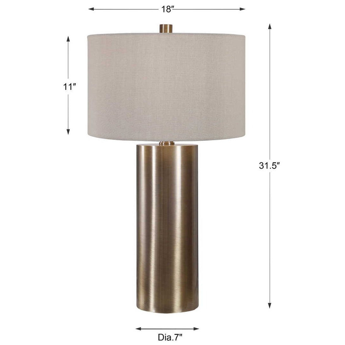 Uttermost Taria Brushed Brass Table Lamp