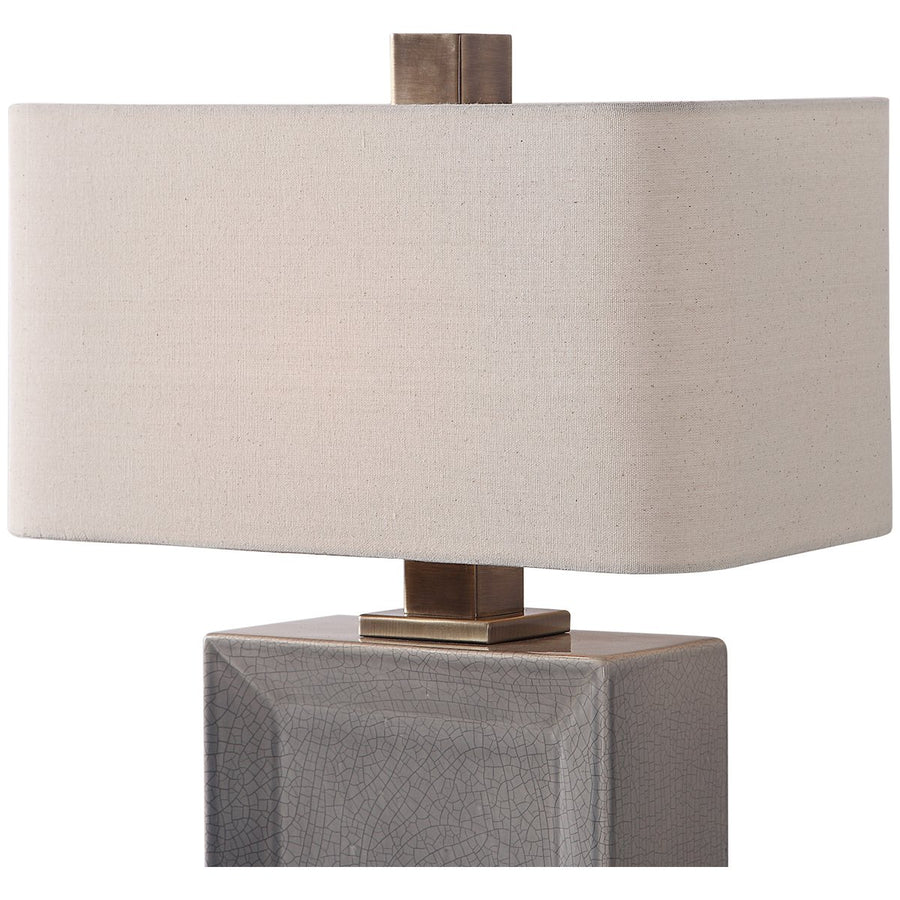 Uttermost Abbot Crackled Gray Table Lamp