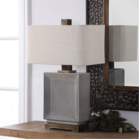 Uttermost Abbot Crackled Gray Table Lamp