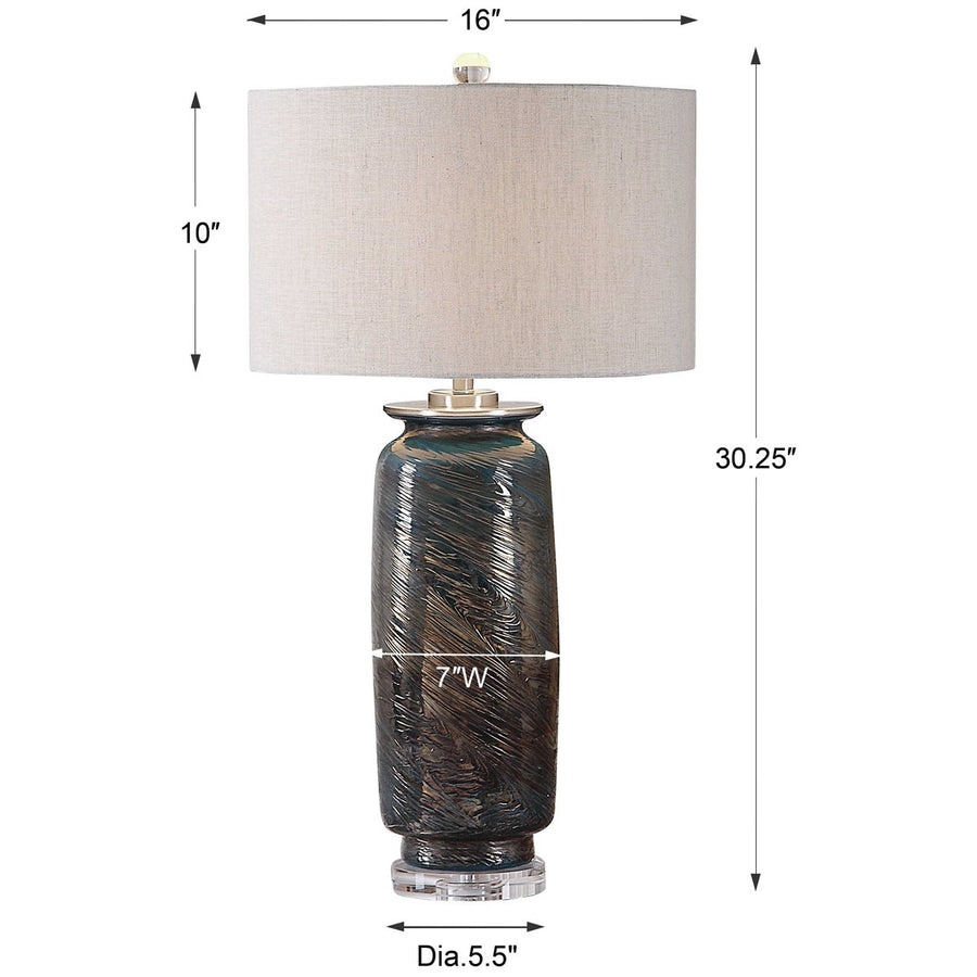 Uttermost Olesya Swirl Glass Table Lamp