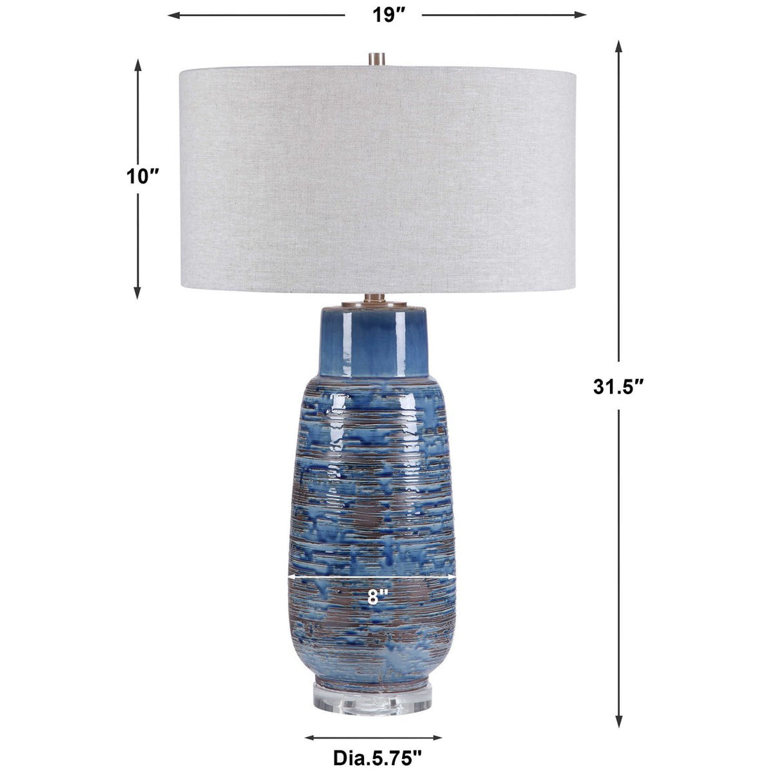 Uttermost Magellan Blue Table Lamp