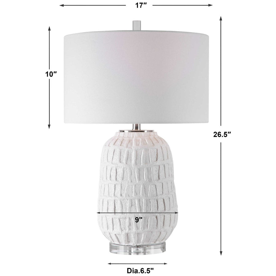 Uttermost Caelina Textured White Table Lamp