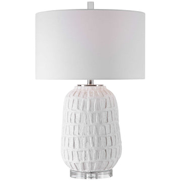 Uttermost Caelina Textured White Table Lamp