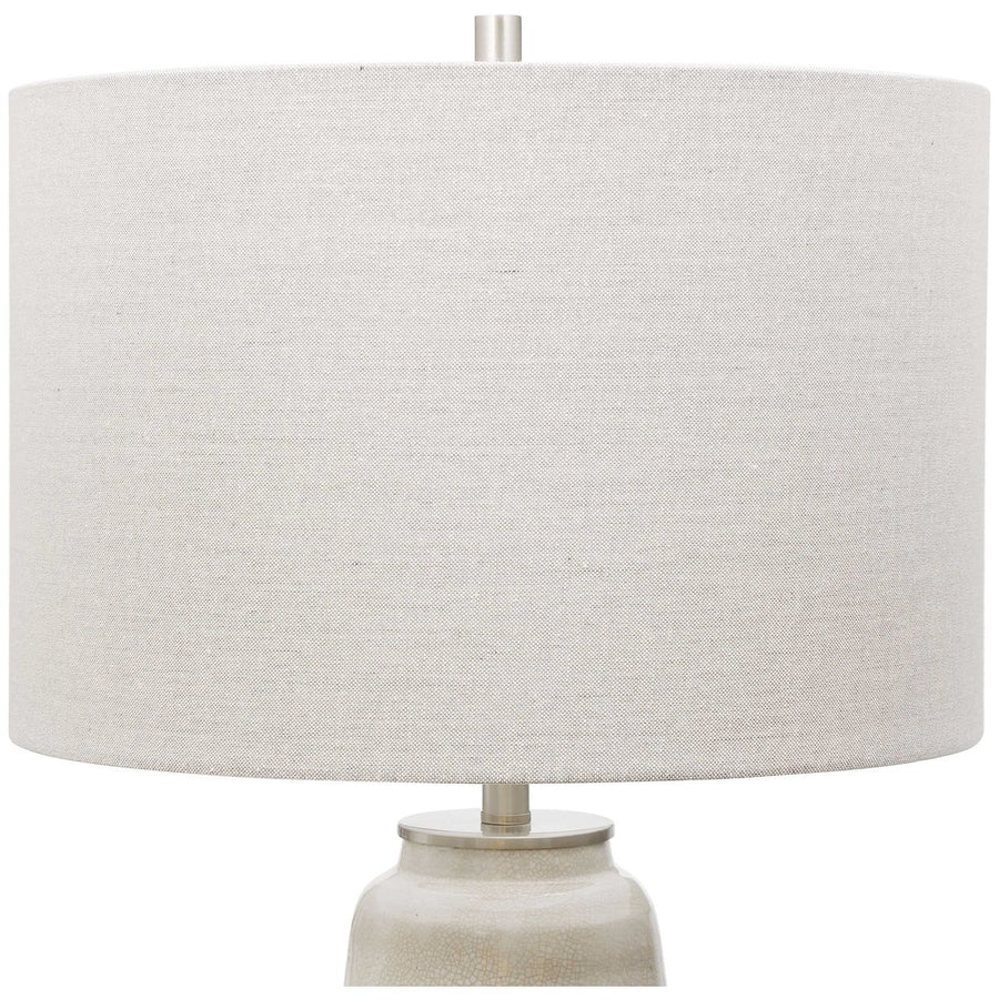 Uttermost Comanche White Crackle Table Lamp